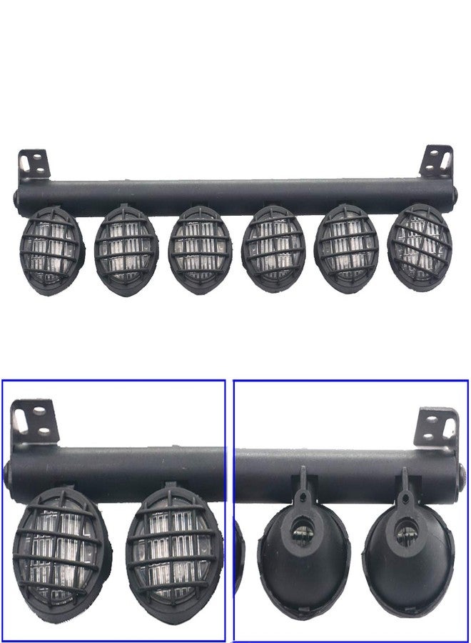 Share Goo ShareGoo RC 6Led LED Light Bar Headlight Metal Roof Lamp Compatible with Traxxas TRX4 Axial SCX10 90046 D90 RC4WD 1/10 RC Crawler Car - Image 2